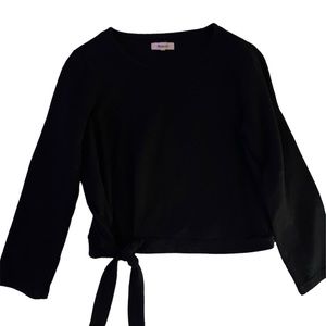 MADEWELL Black sweater tie front Sz M